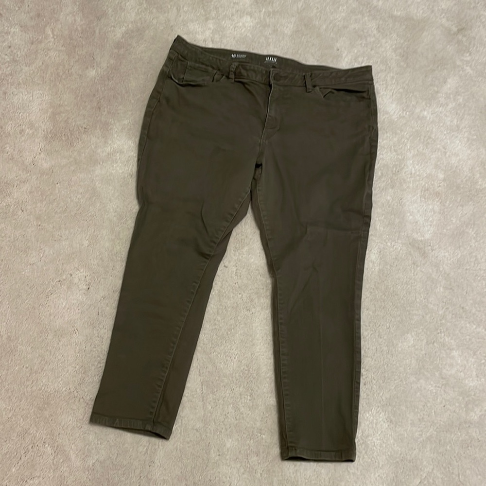 Olive Skinny Ankle Pants